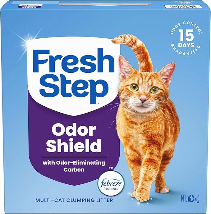 Fresh Step Odor Shield Multi Cat Clumping Cat Litter with Febreze Freshness